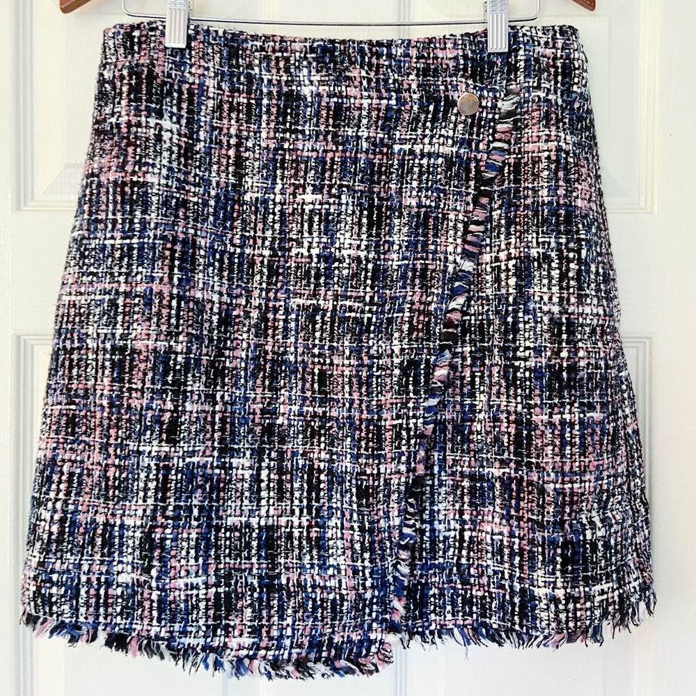 Loft Lined Wrap Skirt with Fringe